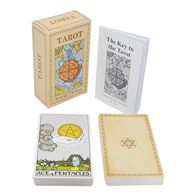 Kartu Tarot Mini Cetak Kustom Dengan permukaan Buku Panduan Varnish